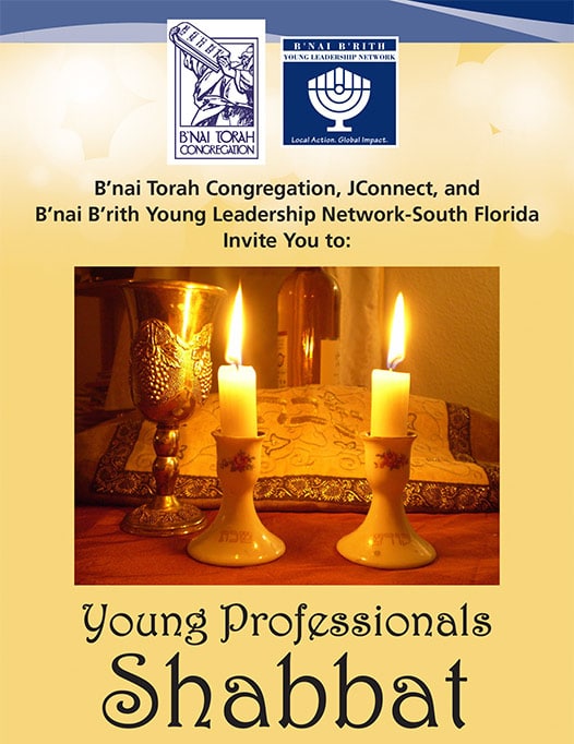 BBYLN: Free Shabbat Dinner For Young Pros (Boca Raton, Fla.)