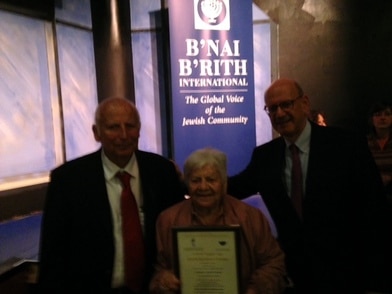 B'nai B'rith World Center and JRJ Committee Conferred Jewish Rescuers Citation on Holocaust Rescuer at Bronx YM-YWHA