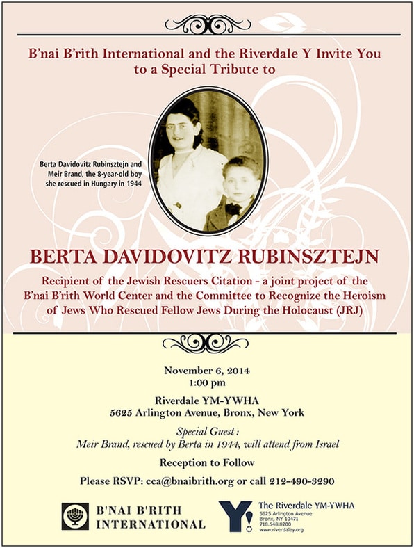 New York Woman To Receive Jewish Rescuers Citation