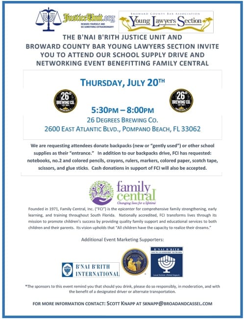 South Florida: School Supply Drive and Networking Event