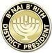 B'nai B'rith District President Pin