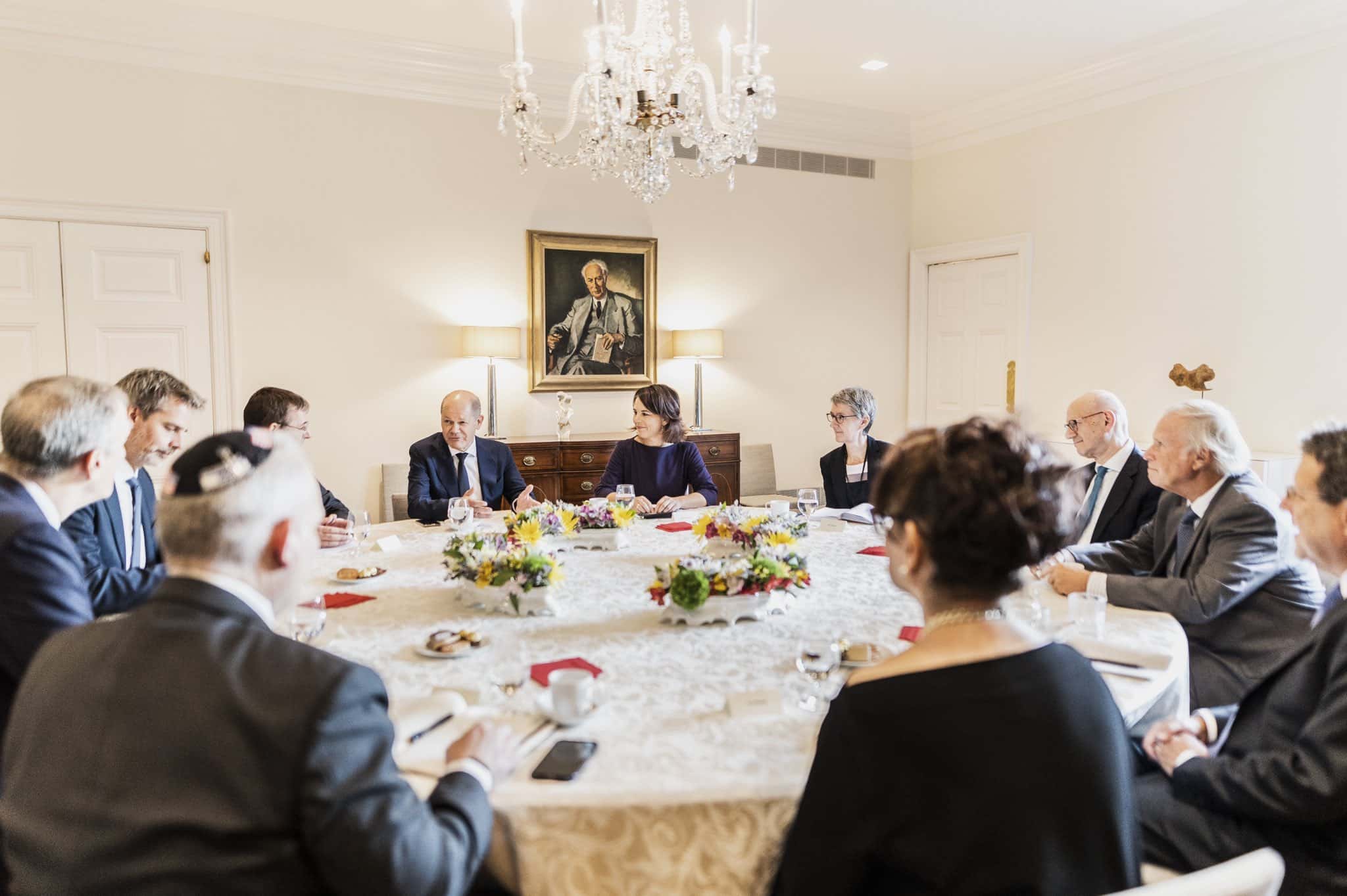 Dan & Other Jewish Leaders Meet with German Chancellor Otto Scholz and FM Baerbock
